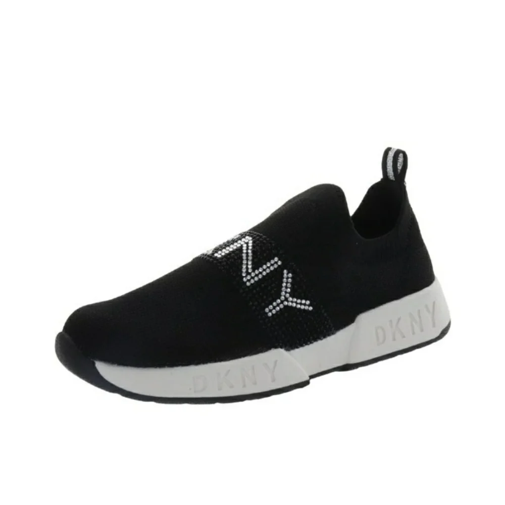 DKNY Little Girls Maddie Diamond Sneakers In Black ,Size 12 little girlW…